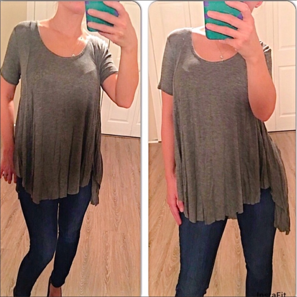 ‼️3 for $25‼️Short sleeve Gray Casual Tunic Top