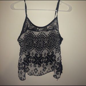 Back and white crop top