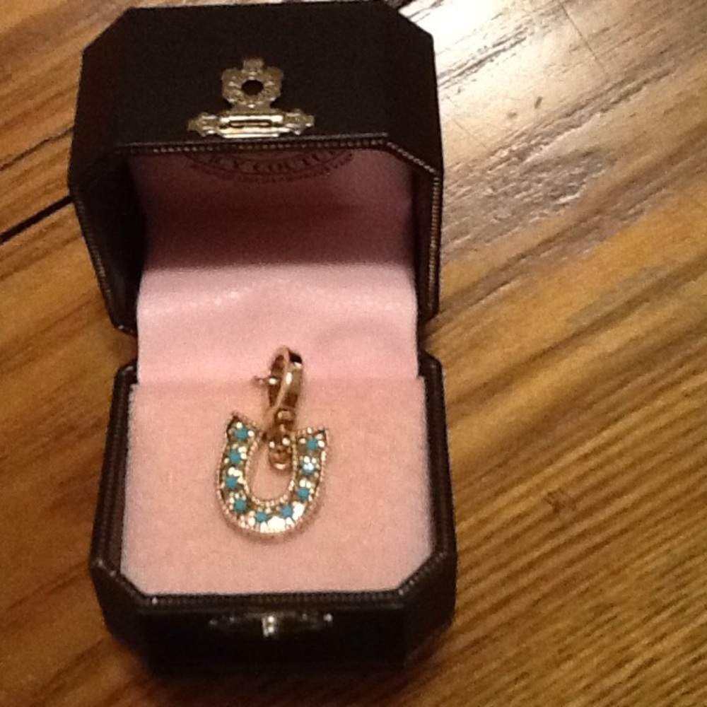 Juicy Couture Horseshoe Charm with Turquoise Beads