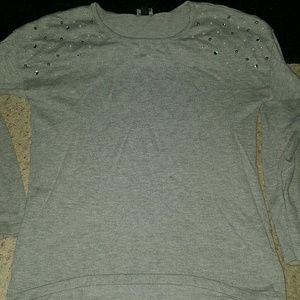 AB Studio light grey knit top, M.