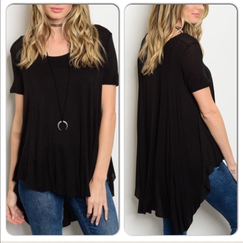 ‼️3 for $25‼️Black short sleeve casual tunic top