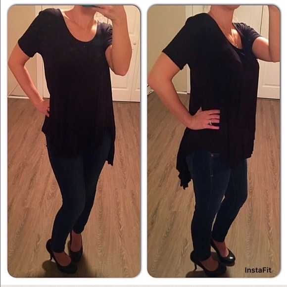 ‼️3 for $25‼️Black short sleeve casual tunic top - Picture 2 of 2