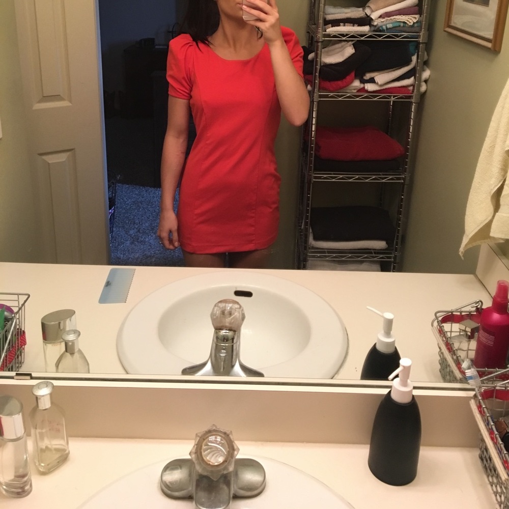 red dress