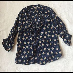 LC Lauren Conrad Tops - cute polka dotted floral shirt lauren conrad LC Lauren Conrad Tops - cute polka dotted floral shirt lauren conrad