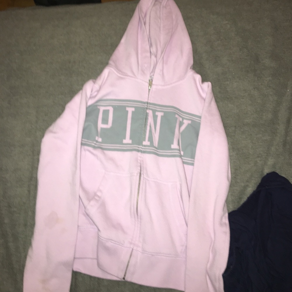 zip up victoria's secrets hoodie