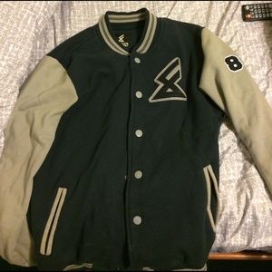 Navy & gray varsity jacket