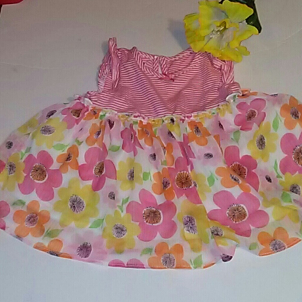 Small Wonders Pink Easter Floral Dress