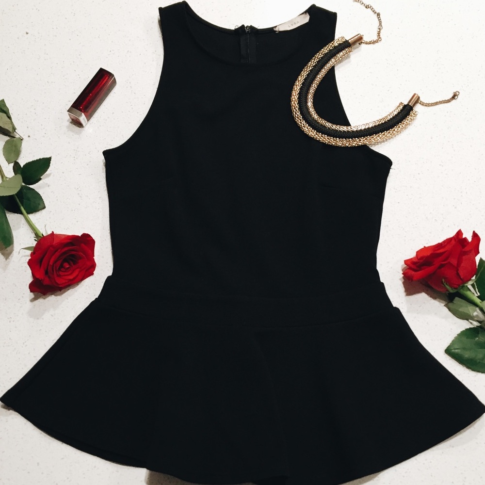 Black Peplum Top