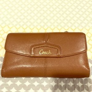 Beige Coach Wallet with check holder