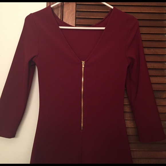 Beautiful Maroon Dress - Picture 4 of 4