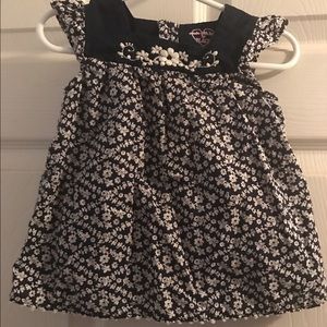Navy floral short sleeve shirt
