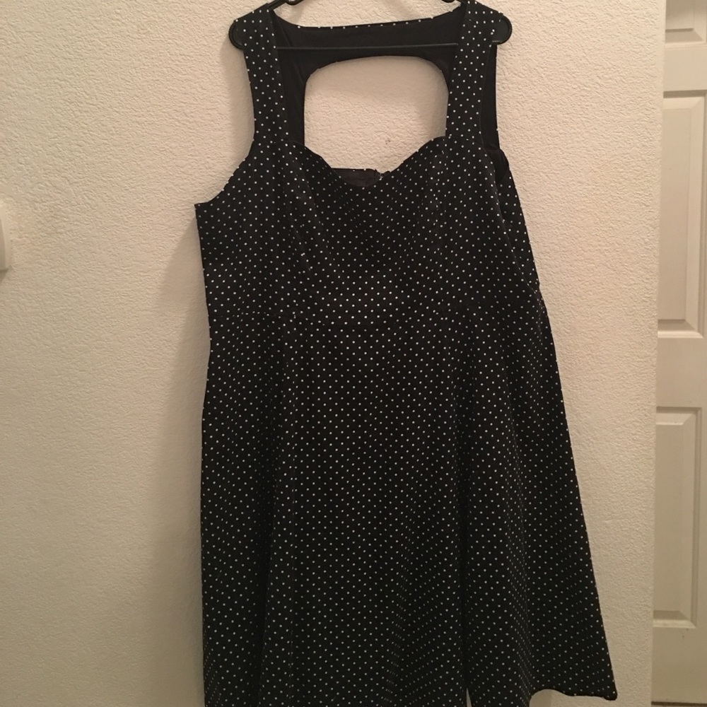 Black and White Polka Dot Swing Dress