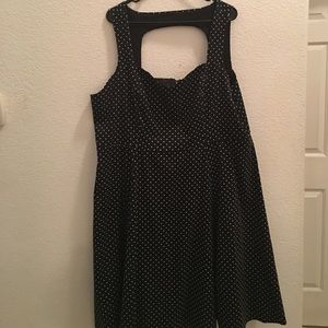 Black and White Polka Dot Swing Dress