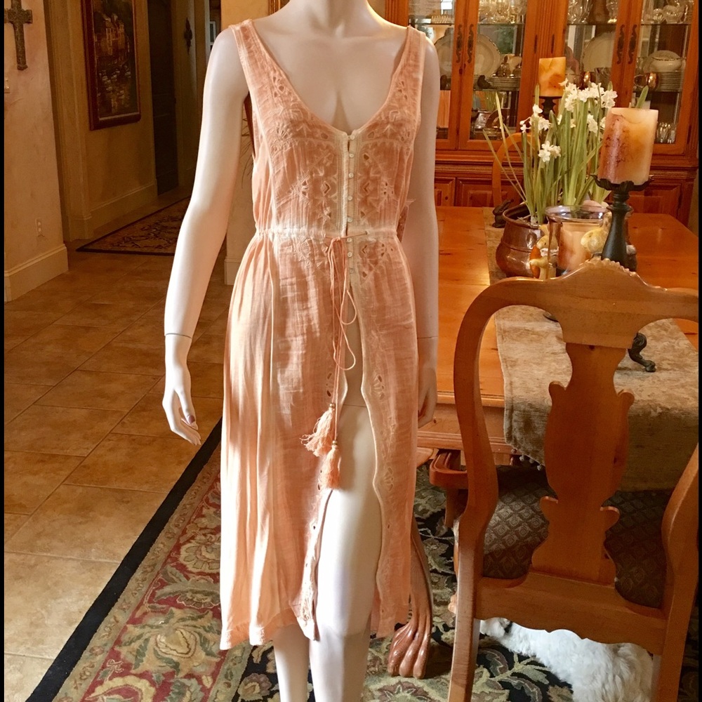 FREE PEOPLE authentic peach dress/coverup