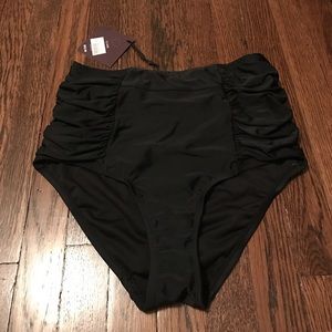 High-waisted Black swimsuit bottoms NWT