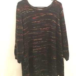Black and Rainbow Oversized Sweater