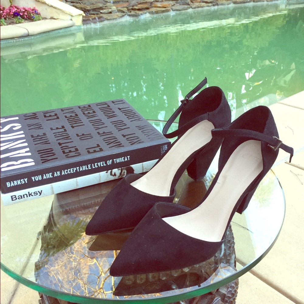 Black Suede ASOS Speaker Pointed Heel
