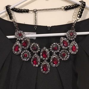 Red and Pewter Torrid Necklace
