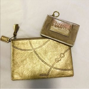 Coach make up bag small wallet