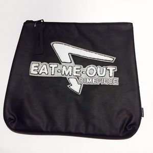 Dimepiece "Eat Me Out" Patched Clutch Bag