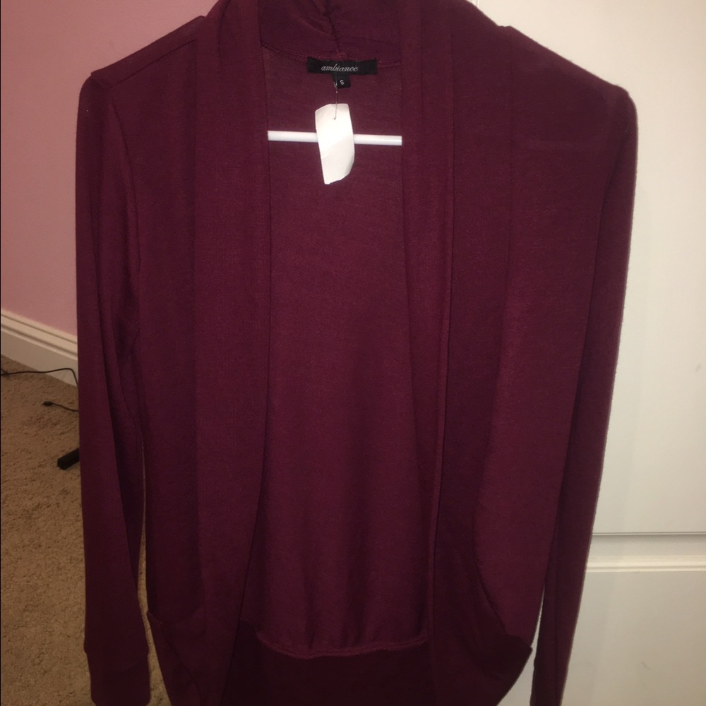 Burgundy/maroon cardigan