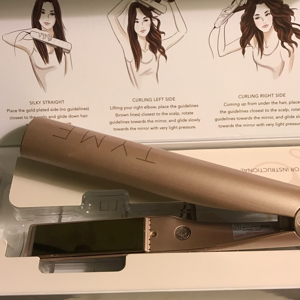 TYME curling iron with box - like new!