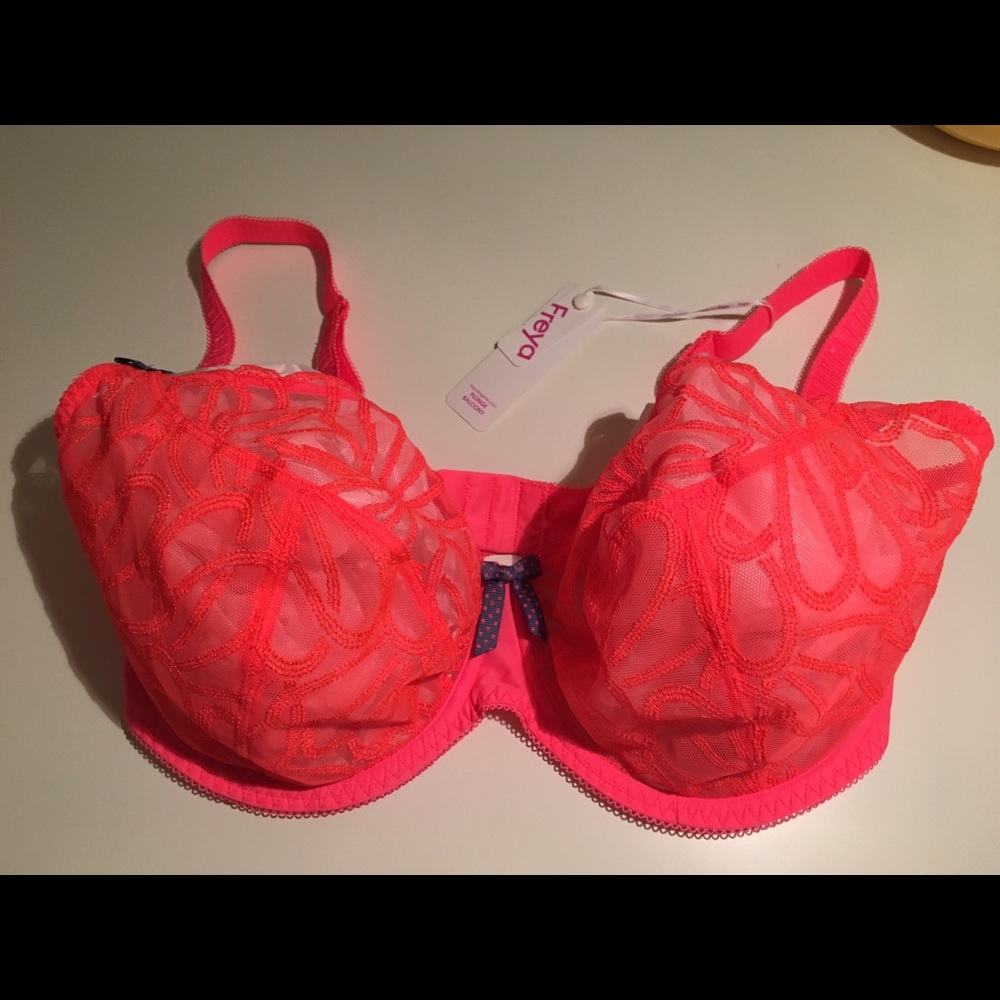 Freya Starlet Balconette Bra, 36G, neon pink