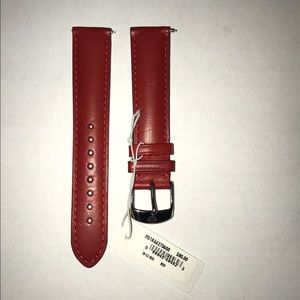 Michele red calf leather band 18mm. New with tags.
