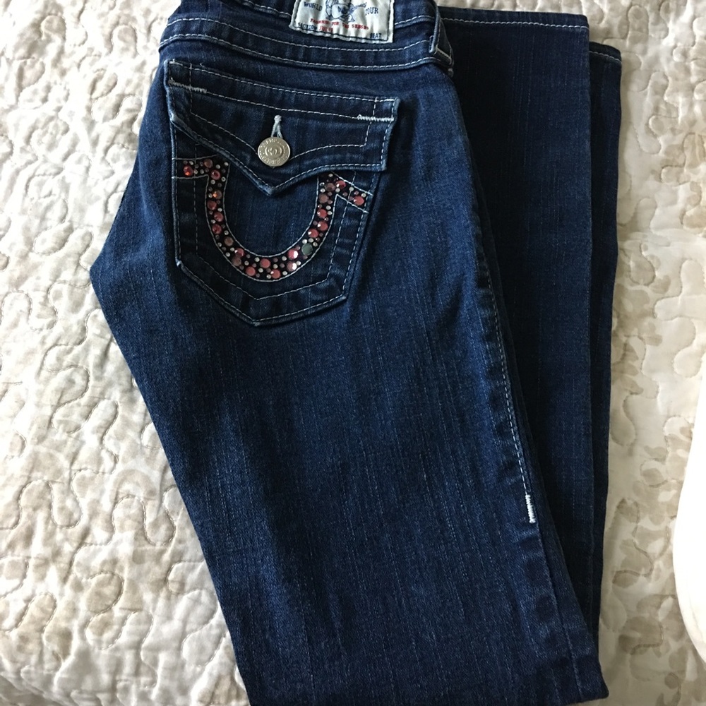 True religion skinny jeans with bling