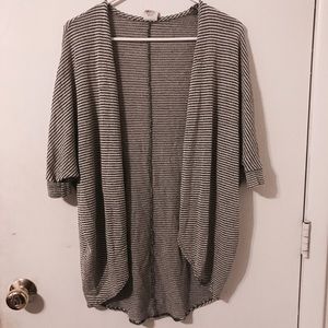 Slouchy Comfortable Knit Striped Sweater.