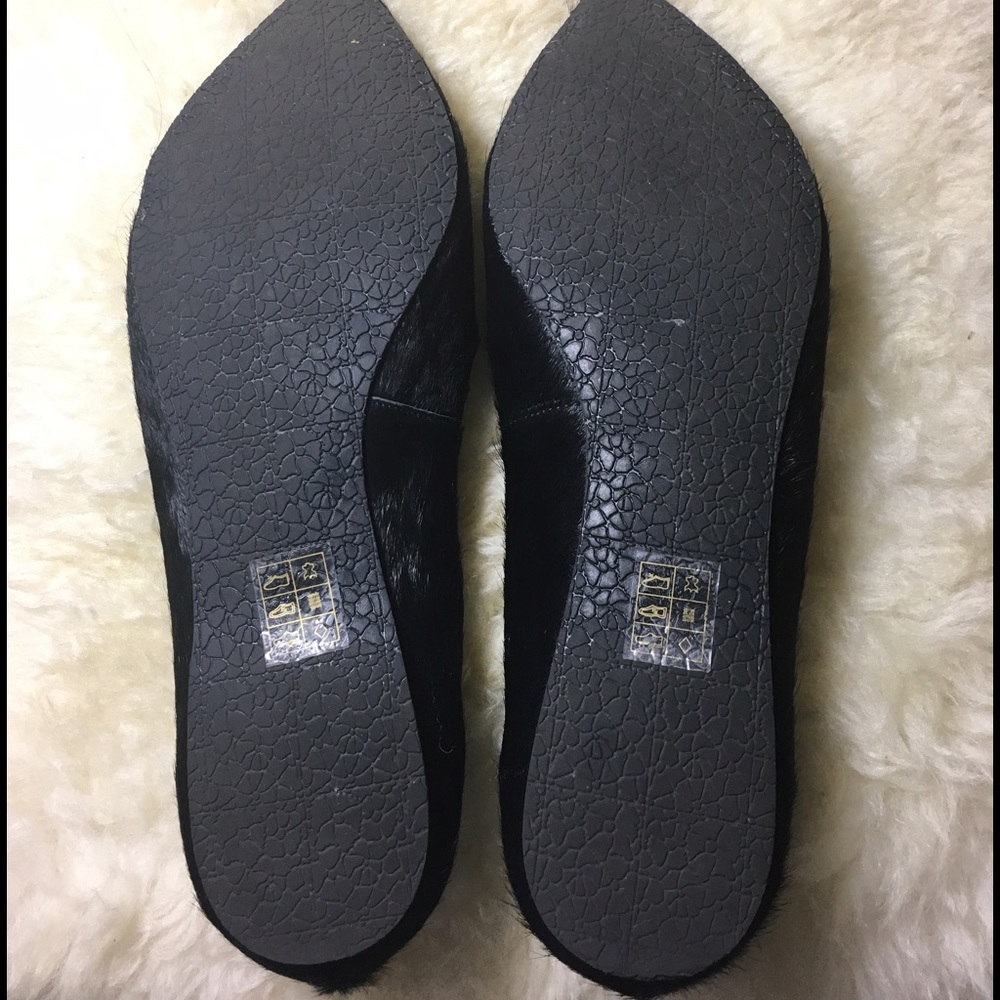 Steve Madden - REAL CALF HAIR - black flats - Picture 4 of 6