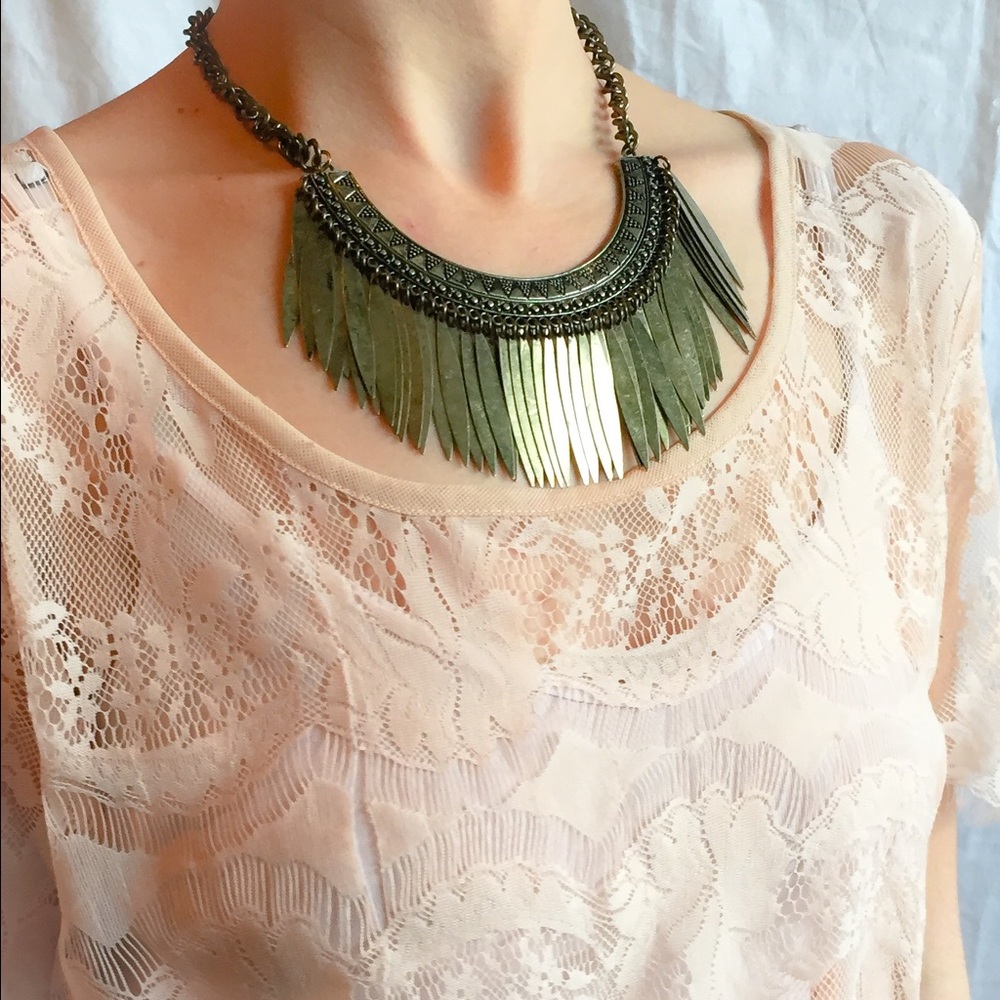 Brass Bibb Necklace