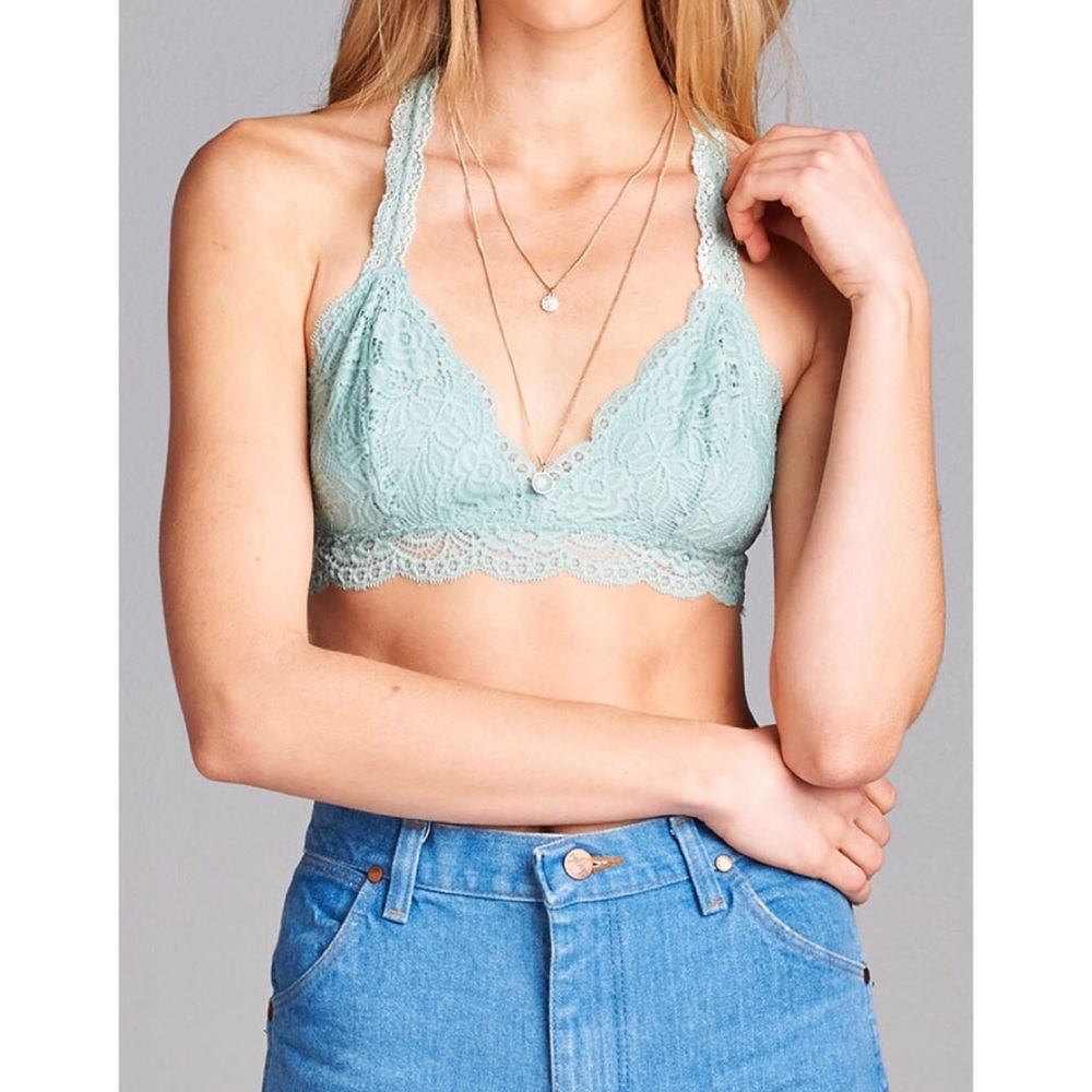 scalloped lace bralette