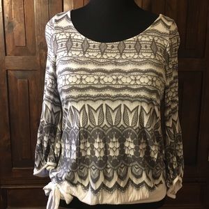 Anthropologie Deletta Geographic Tee/Blouse