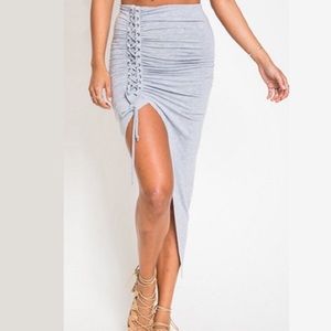 Grey Asymmetrical skirt