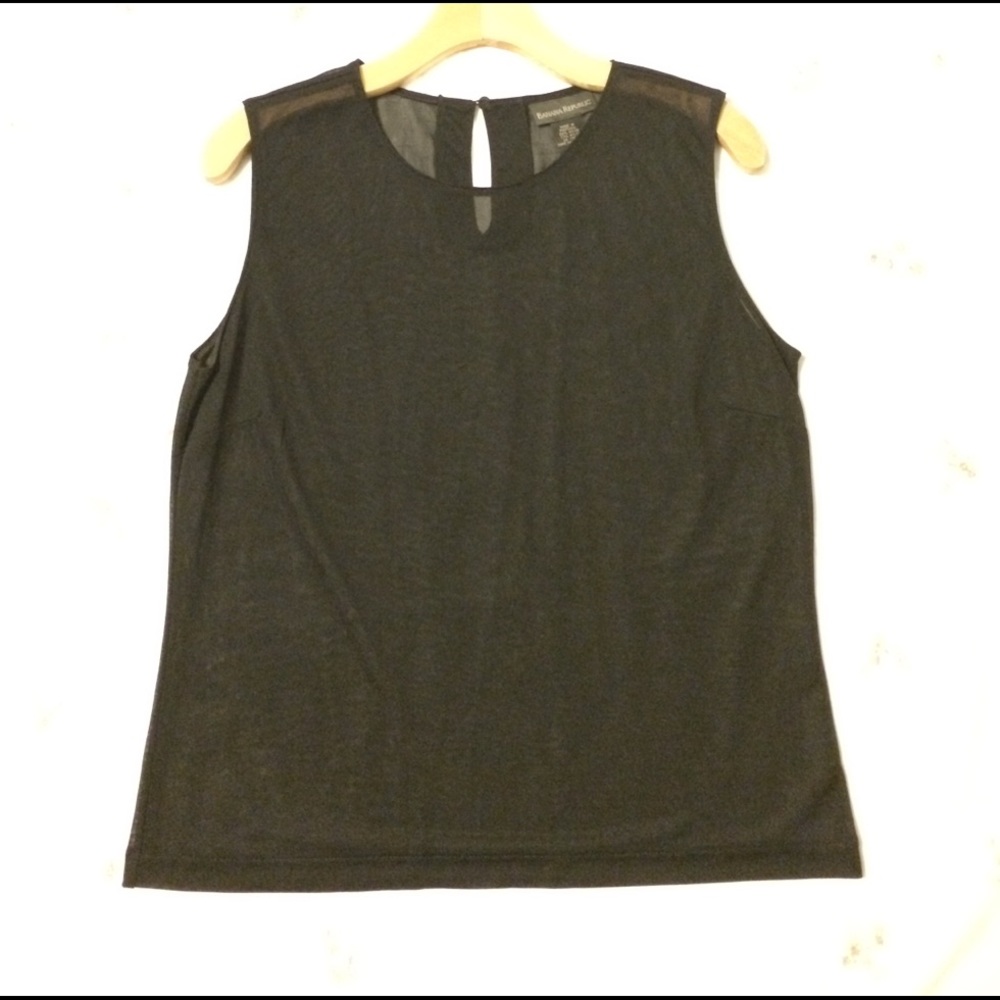 Banana Republic Black Shear Sleeveless Top