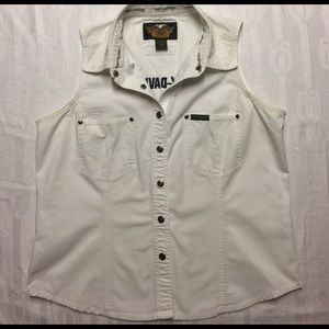 Harley-Davidson Women's Collared Sleeveless Shirt