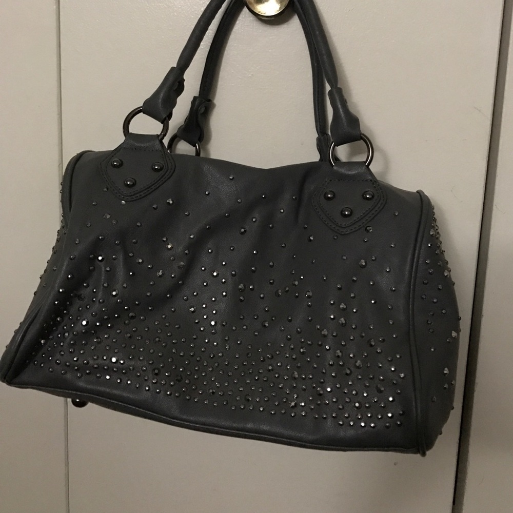 Grey studded MMS bag