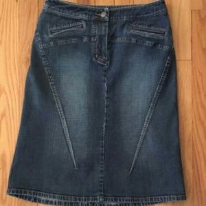 The limited stretch modest denim jean skirt size 4