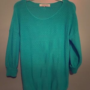 Teal texture sweater