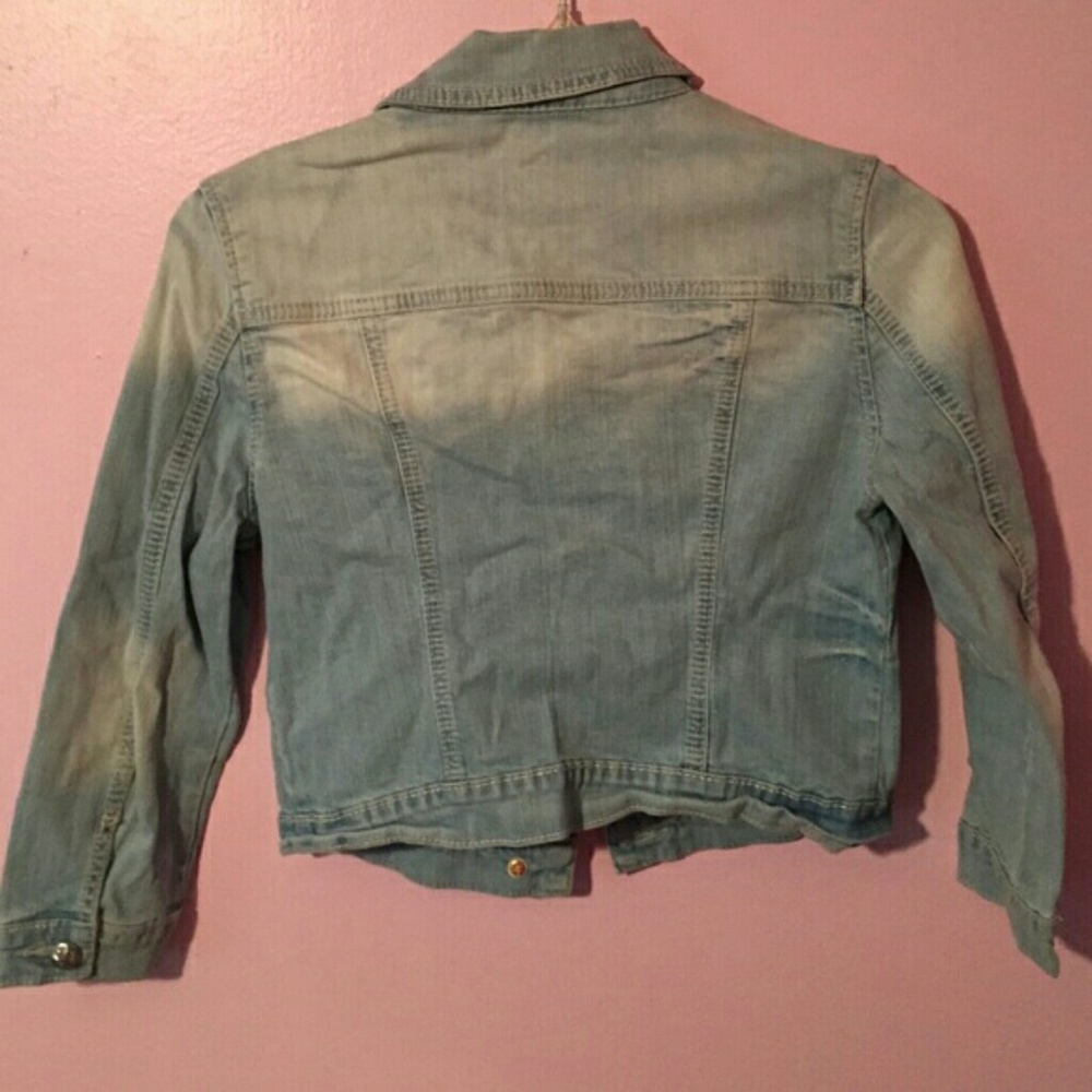 Miss me lace and crystal denim jacket - Picture 2 of 4