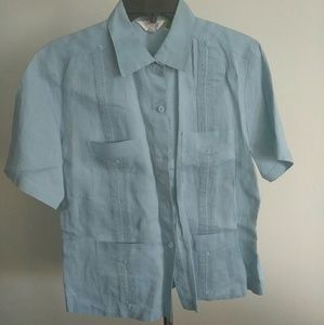 Guayabera ladies shirt size L
