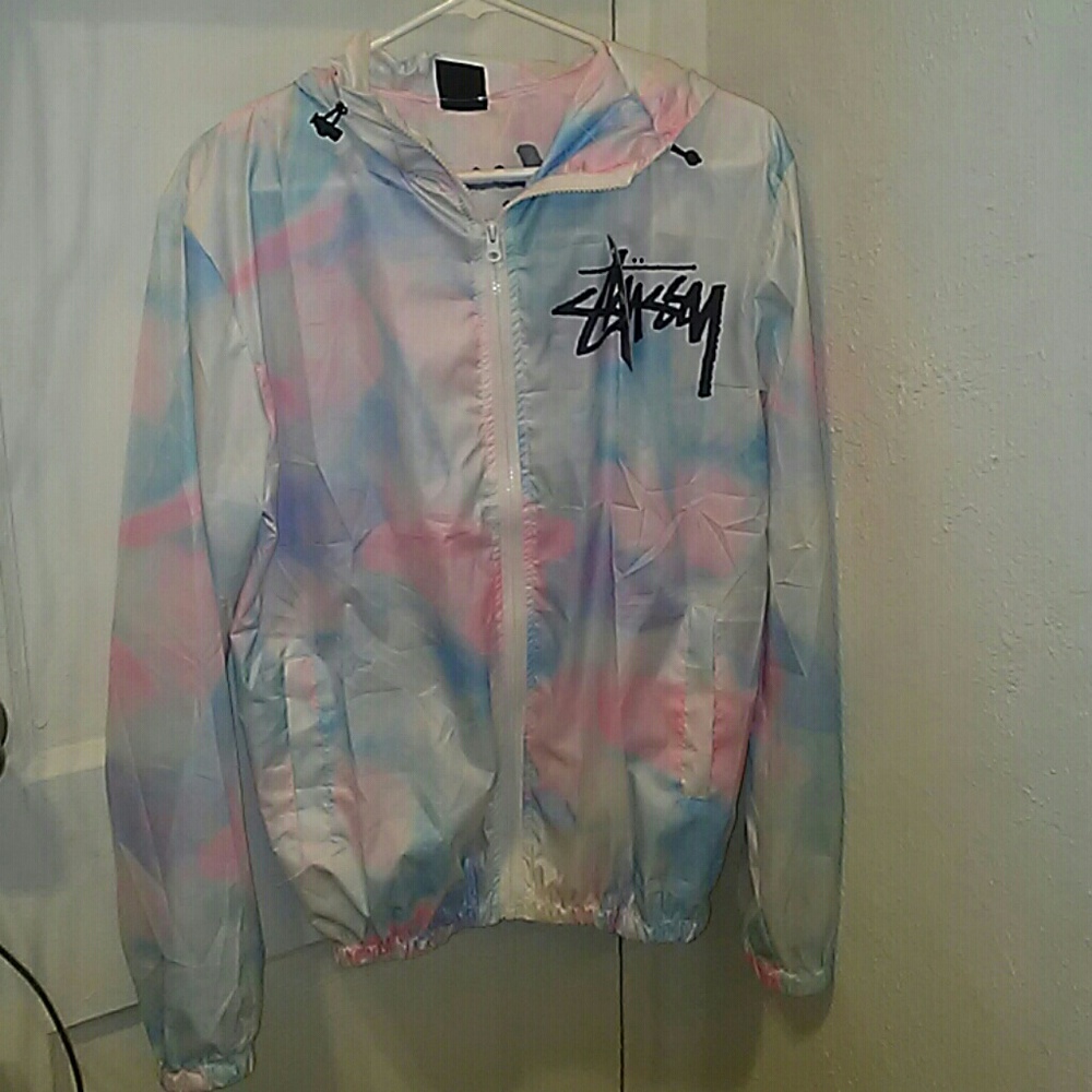 Stussy Cotton Candy Tie Dye Windbreaker Nwt New - Picture 2 of 4