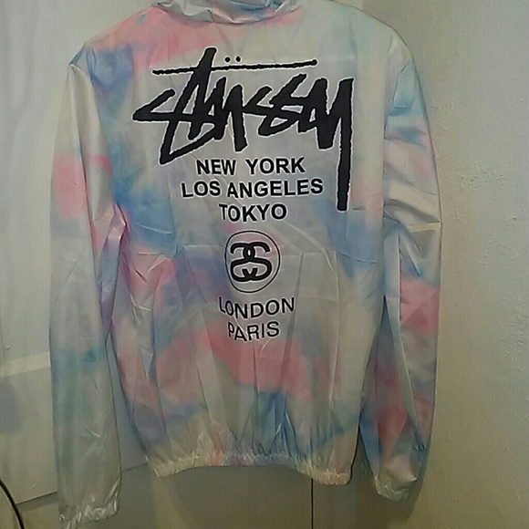 Stussy Cotton Candy Tie Dye Windbreaker Nwt New - Picture 3 of 4