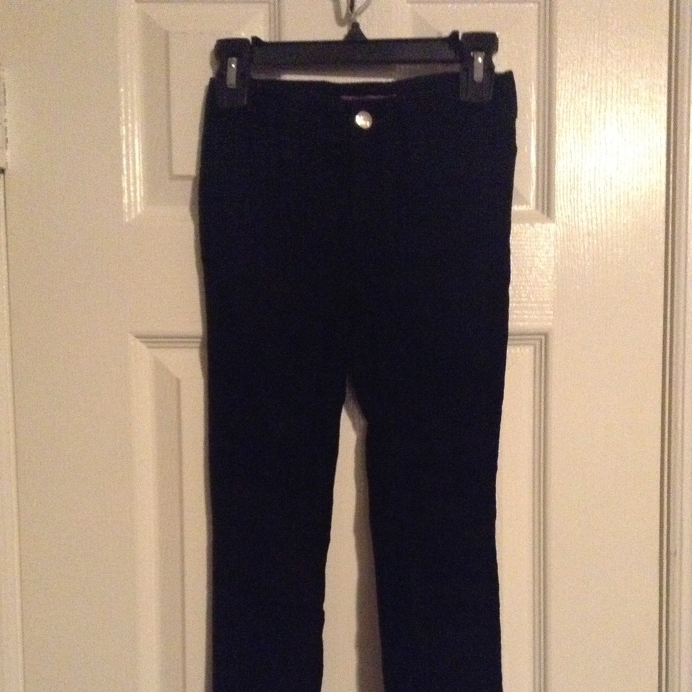 Old Navy Girls Black Velour Skinny Pants Sz 6 NWOT