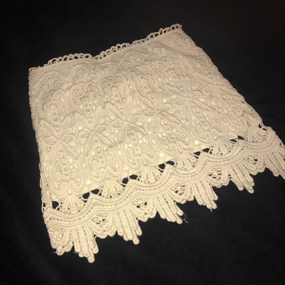Lace crochet skirt