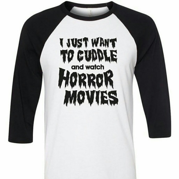 Fox & Scout Designs Tops - "I Just Want to Cuddle & Watch Horror Movies"  tee