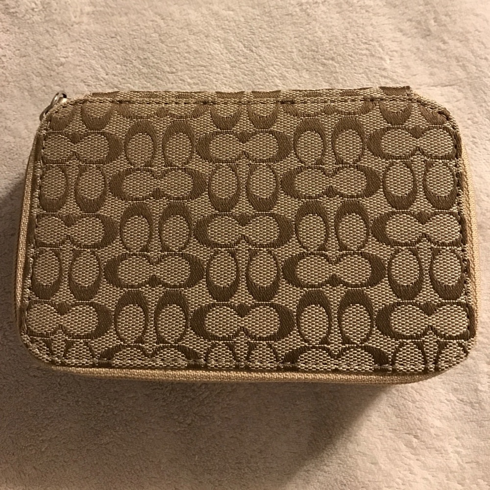 Barely Used Coach Zippered Travel Jewelry Case