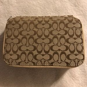 Barely Used Coach Zippered Travel Jewelry Case