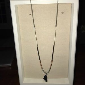 AEO Long multi beaded tassel necklace